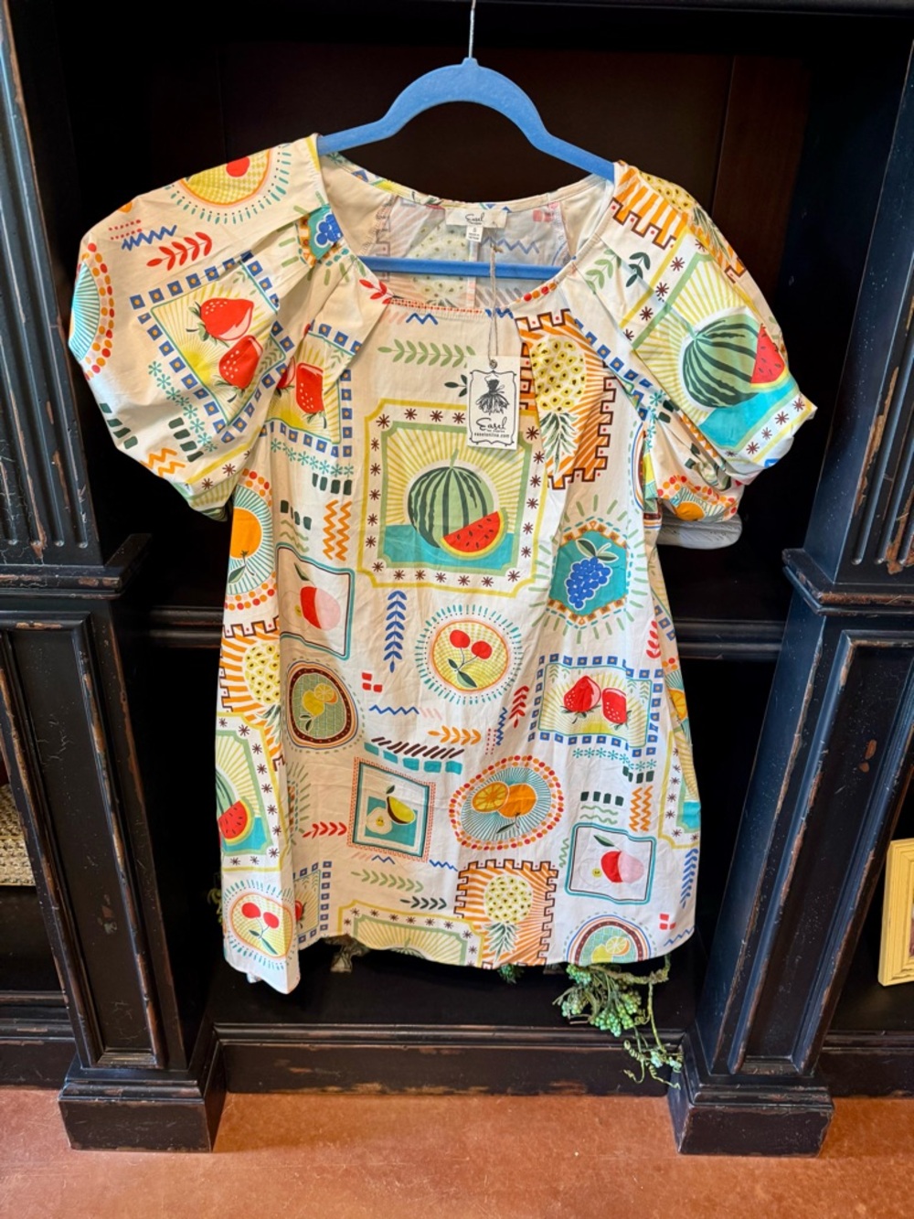 Women's Casual Fruit-Print A-Line Dress - Multicolor by Easel. NWT